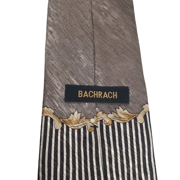 Bachrach Mens Necktie Italian Designer Accessory Vintage Office Dad Gift - Picture 5 of 6